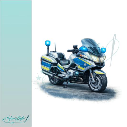 Bügelbild Polizei Motorrad