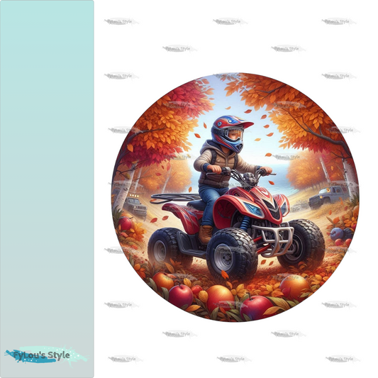 Bügelbild Quad im Herbst #3