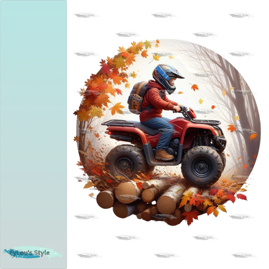 Bügelbild Quad im Herbst #4