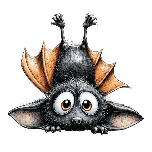 Bügelbild Quirky Fledermaus #1