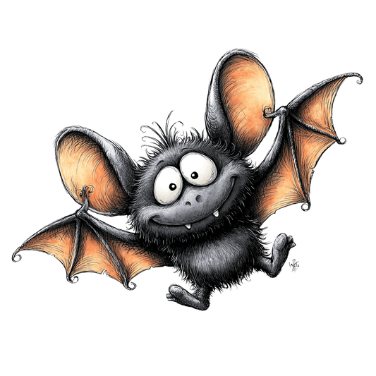 Bügelbild Quirky Fledermaus #24