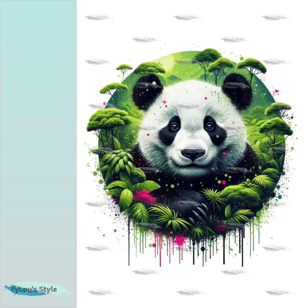 Bügelbild Regenwald Panda #1