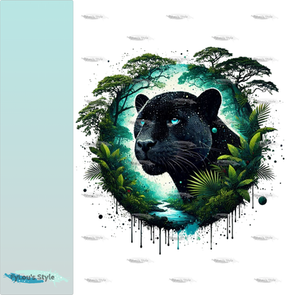 Bügelbild Regenwald Panther #1 Fylou's Style