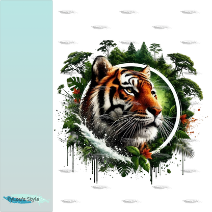Bügelbild Regenwald Tiger #4 Fylou's Style