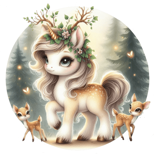 Bügelbild Reh Einhorn #10