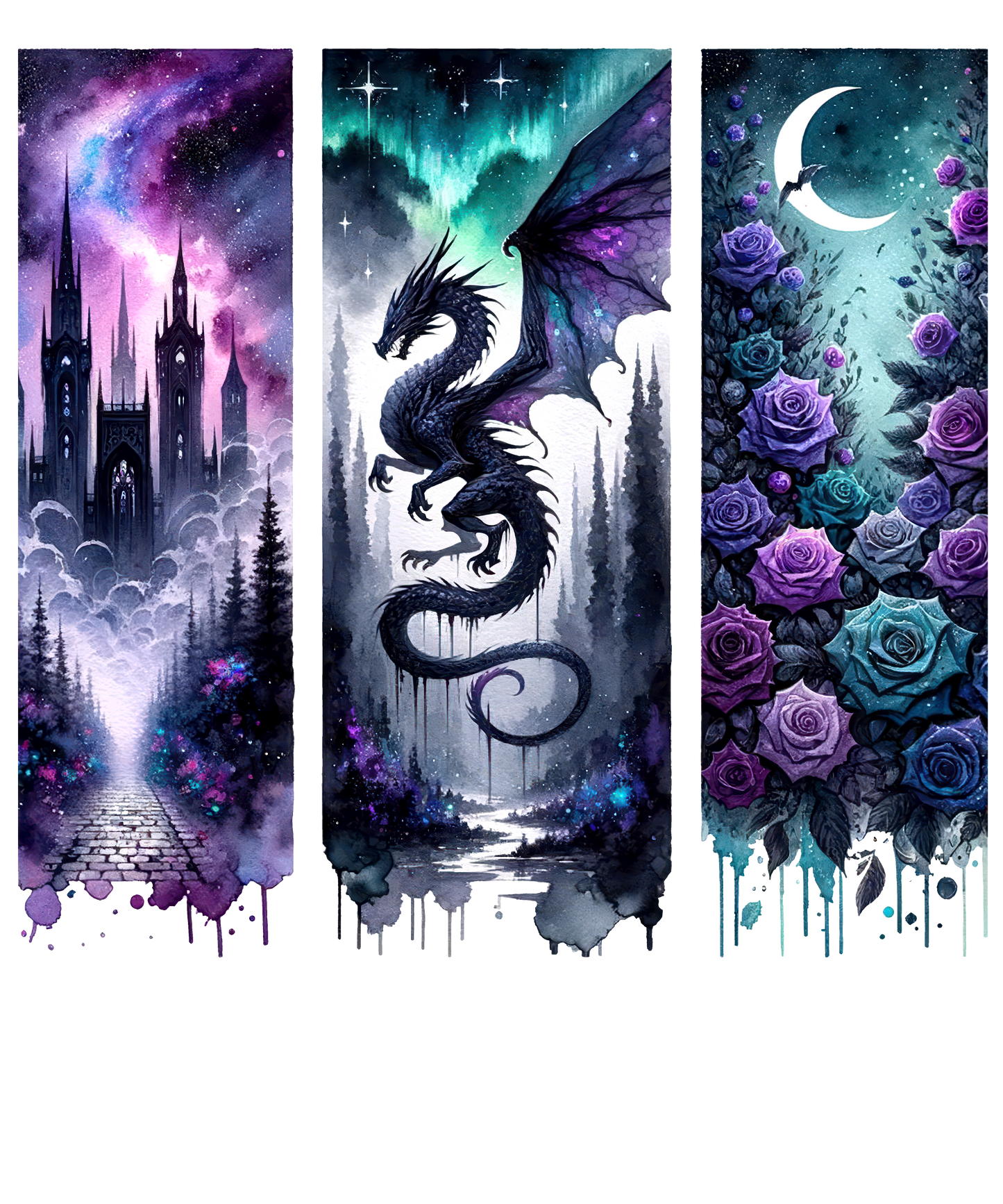 Bügelbild Streifen Motivwelt "Romatik Drache"