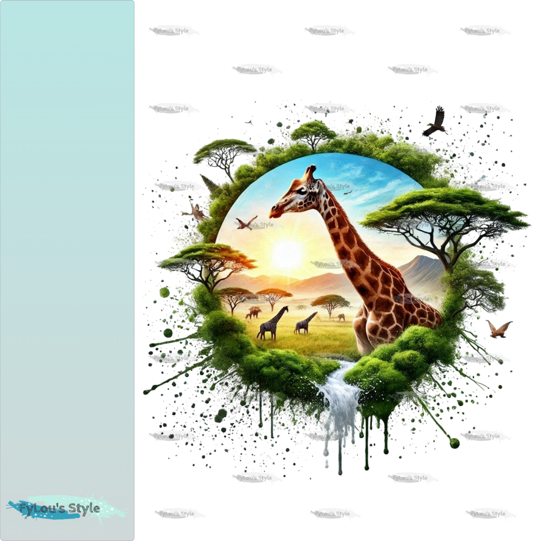Bügelbild Savanne Giraffe #1 Fylou's Style