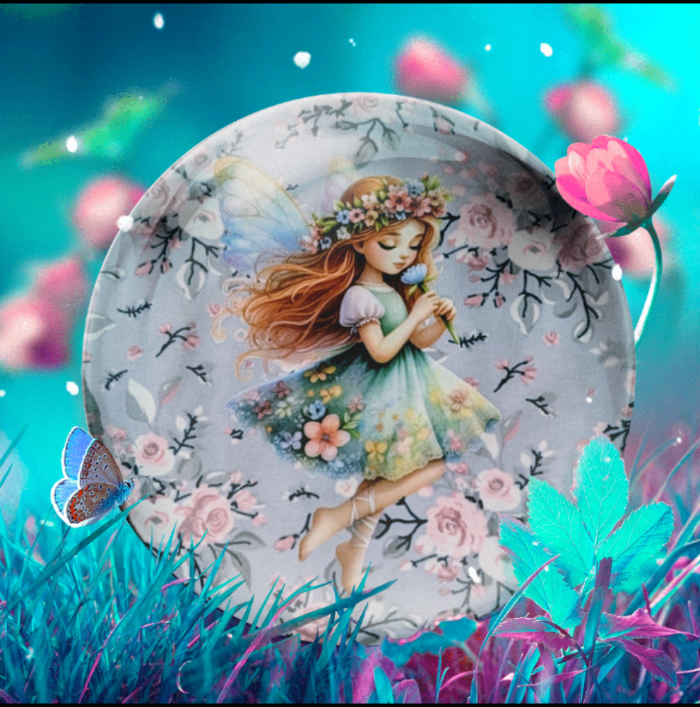 Iron-on image fairy with butterflies #4
