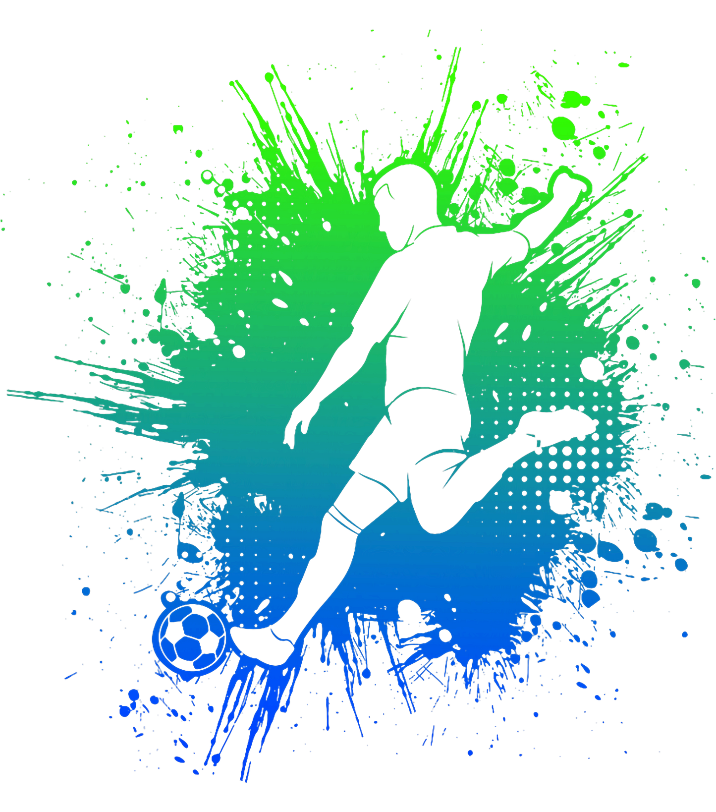 Bügelbild Soccer Boy Kid Splash