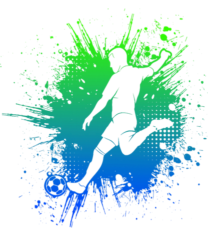 Bügelbild Soccer Boy Kid Splash