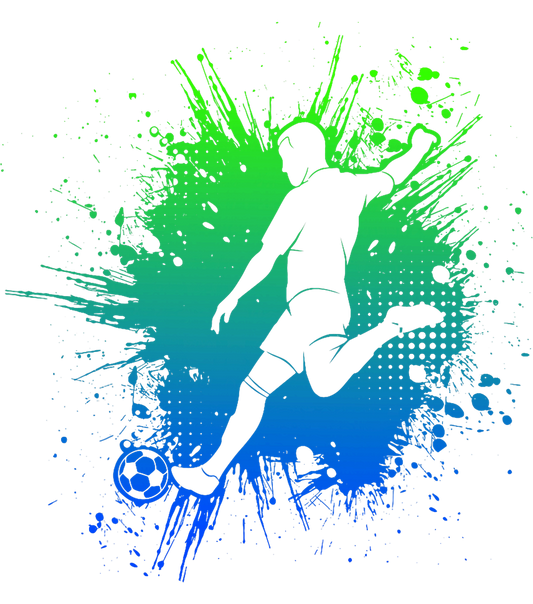 Bügelbild Soccer Boy Kid Splash