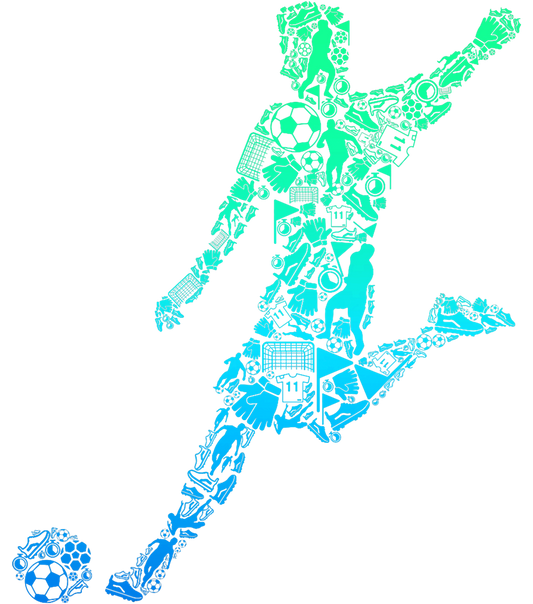Bügelbild Soccer Boy Kid play