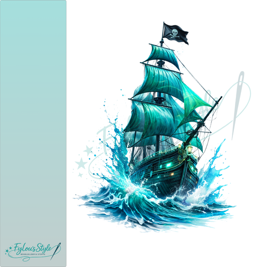 Bügelbild  Splash  Piraten Schiff