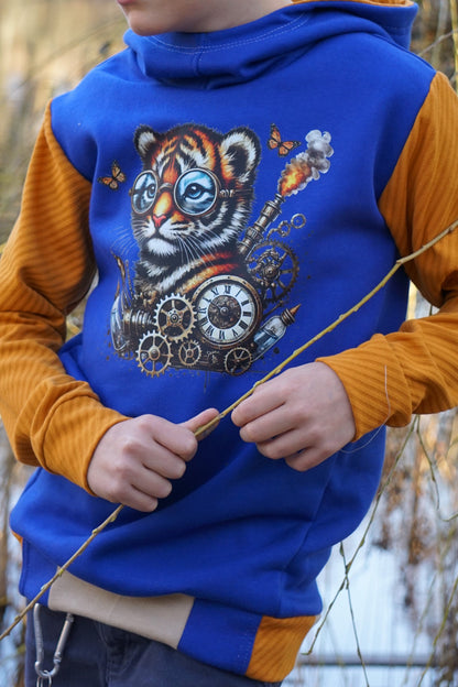 Bügelbild kleiner Steampunk Tiger #2 Fylou's Style