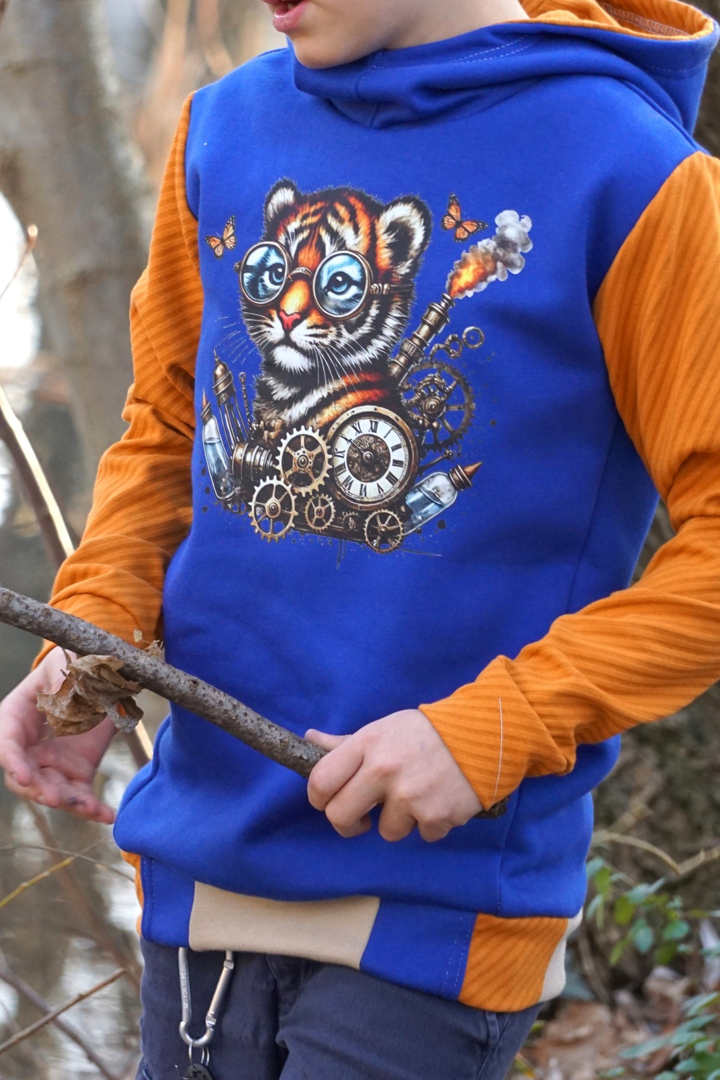 Bügelbild kleiner Steampunk Tiger #2 Fylou's Style