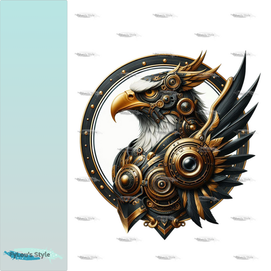 Bügelbild Steampunk Gold Armor Adler #3