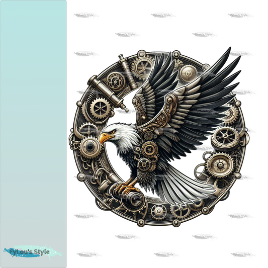 Bügelbild Steampunk Gold Armor Adler #4