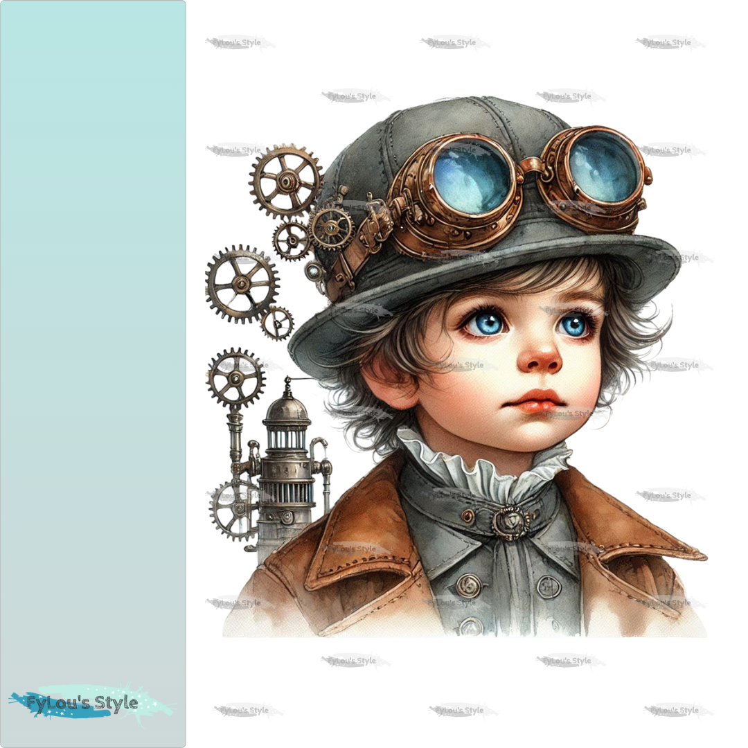 Bügelbild Steampunk Junge #1 Fylou's Style