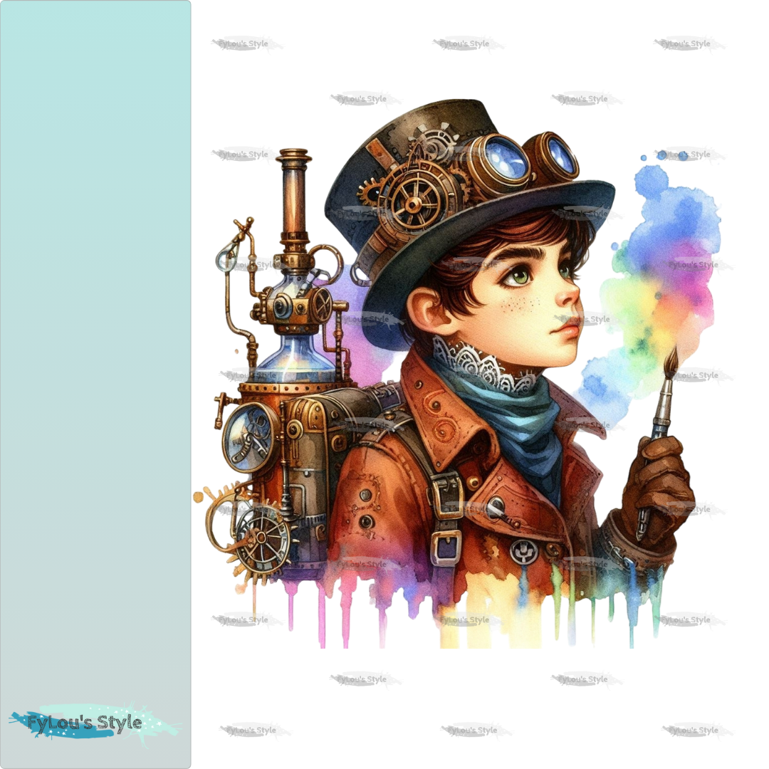 Bügelbild Steampunk Junge #5 Fylou's Style