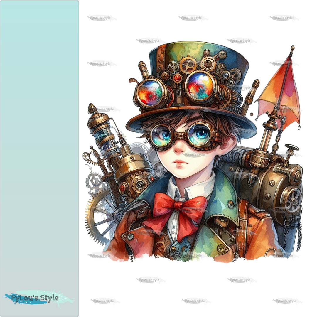 Bügelbild Steampunk Junge #6 Fylou's Style