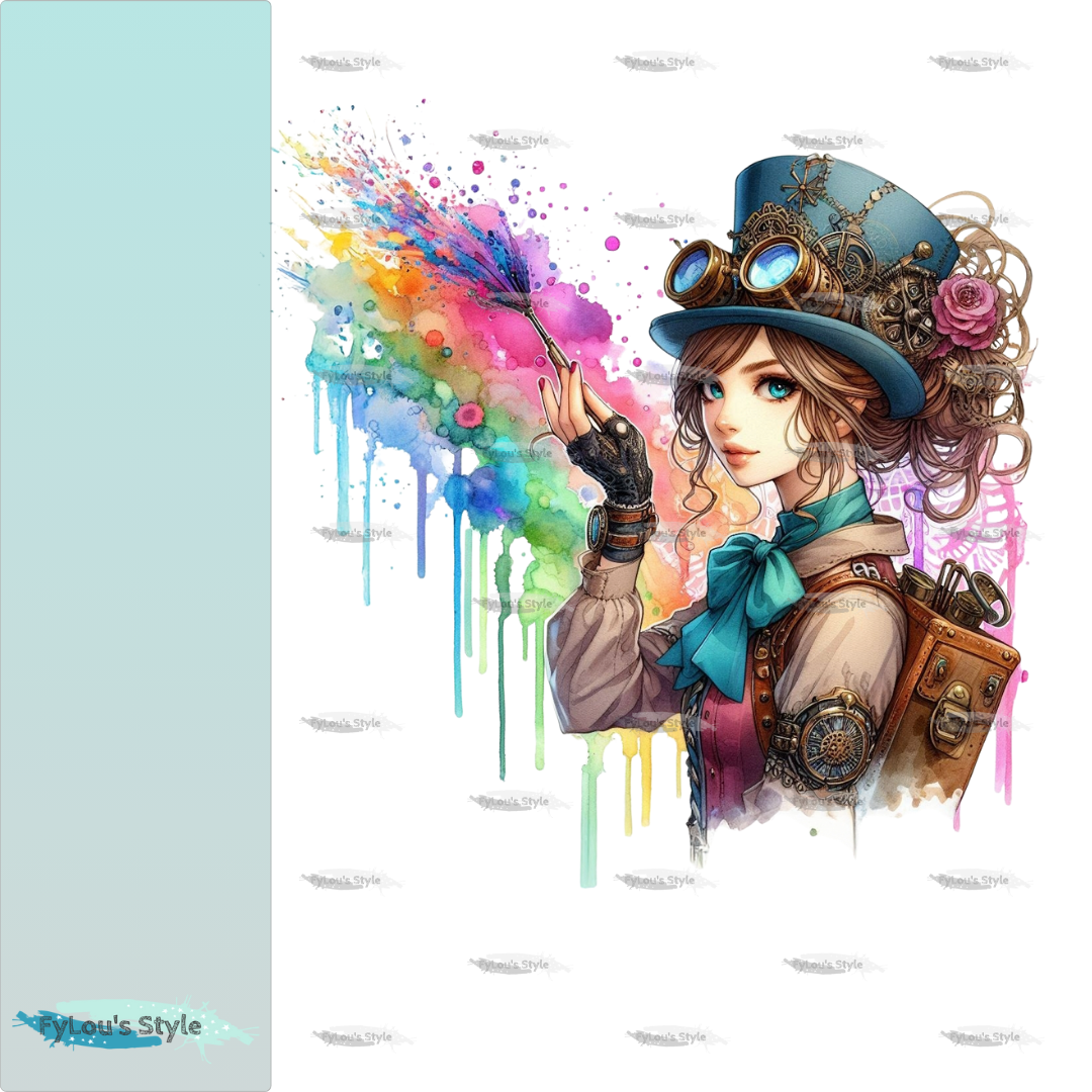 Bügelbild Steampunk Lady #2