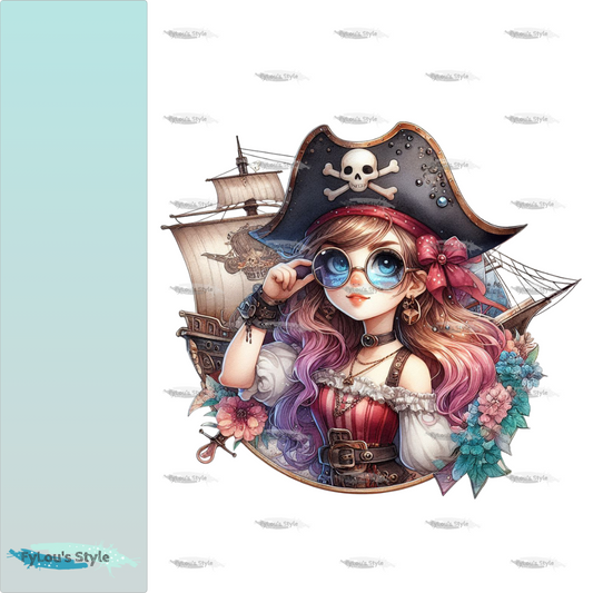 Bügelbild Steampunk Piraten Mädchen #3 Fylou's Style