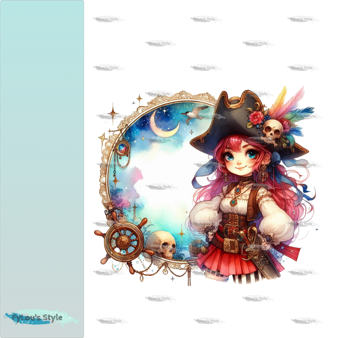 Bügelbild Steampunk Piraten Mädchen #4 Fylou's Style