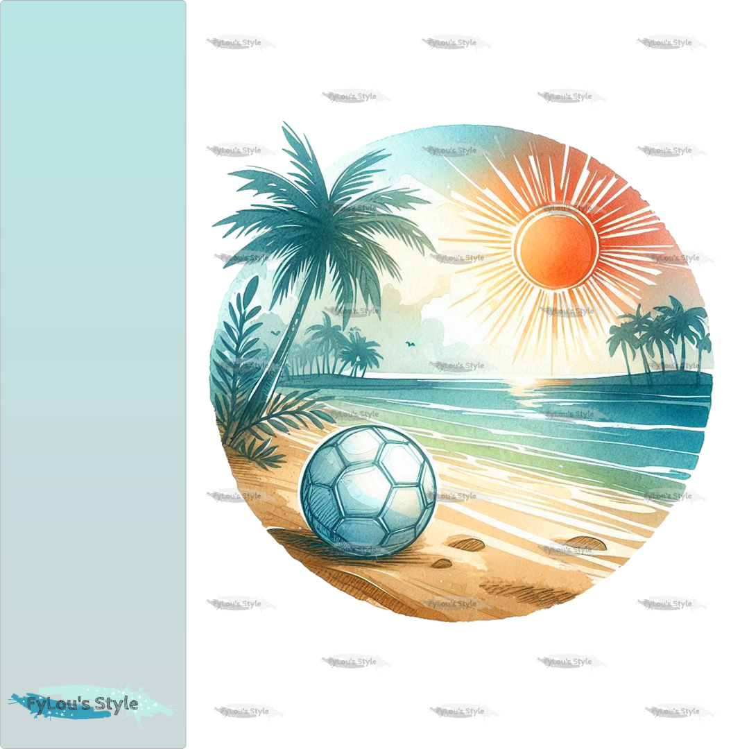 Bügelbild Strandfeeling Handball Fylou's Style