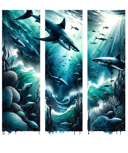 Bügelbild Streifen Motivwelt "Hai"