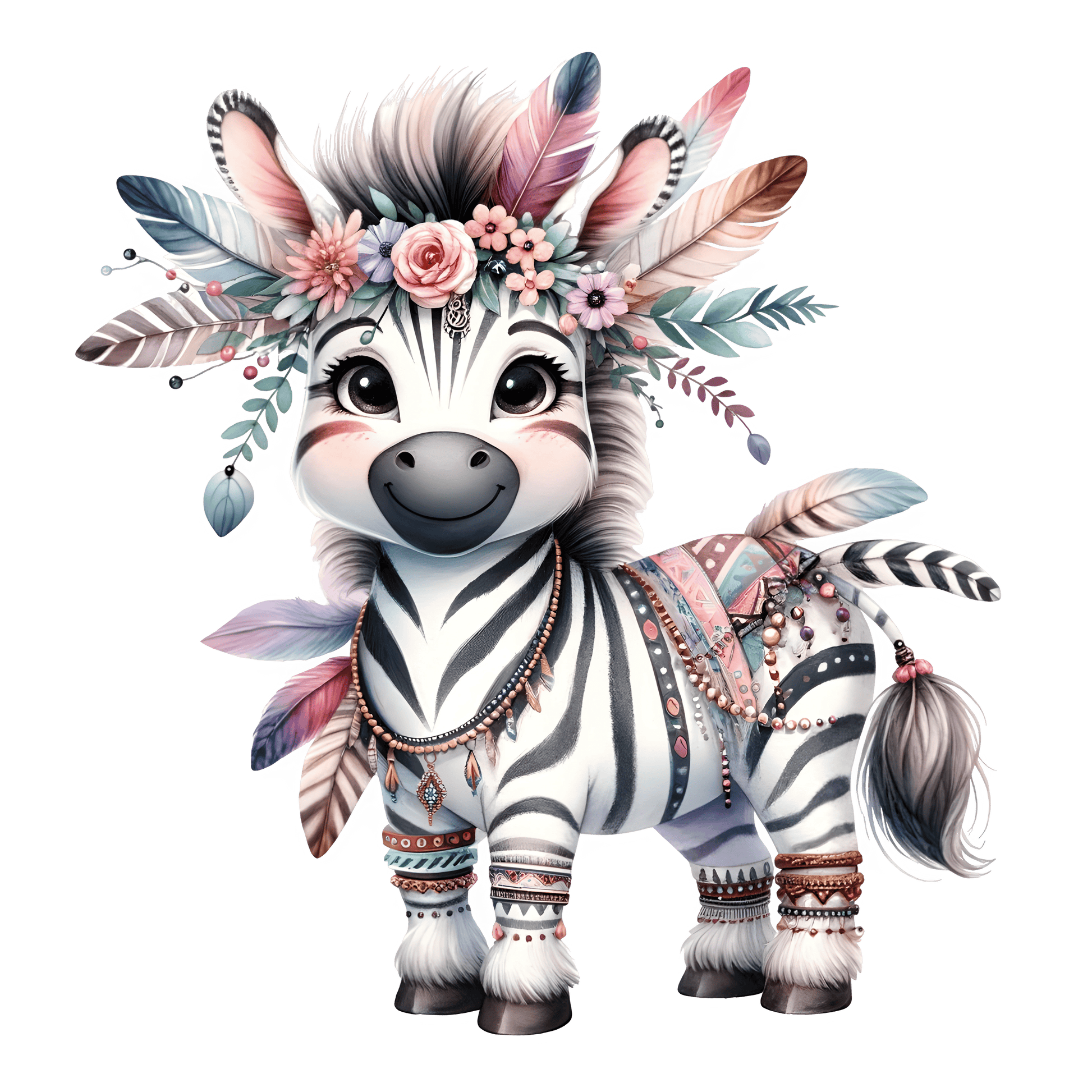 Bügelbild süßes Boho Zebra Fylou's Style