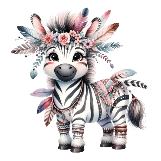 Bügelbild süßes Boho Zebra Fylou's Style