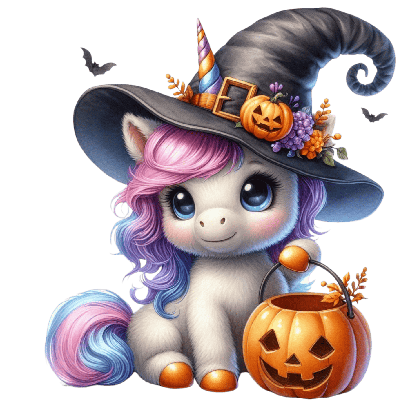 Bügelbild Süßes Halloween Einhorn #1