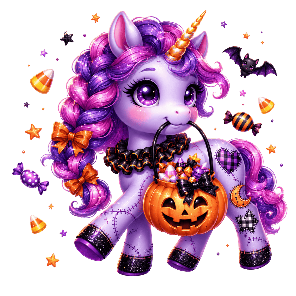 Bügelbild Süßes Halloween Einhorn #10