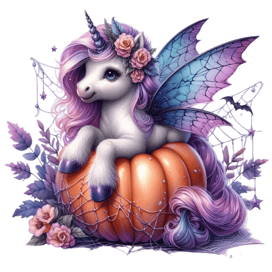 Bügelbild Süßes Halloween Einhorn #2