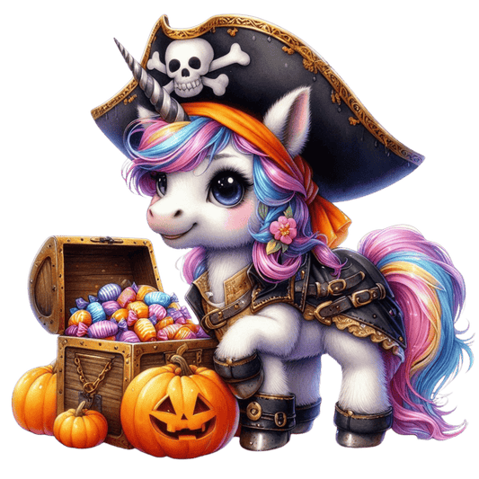 Bügelbild Süßes Halloween Einhorn #3