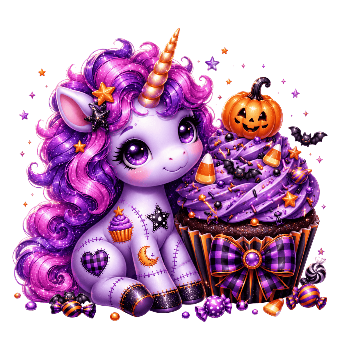 Bügelbild Süßes Halloween Einhorn #4