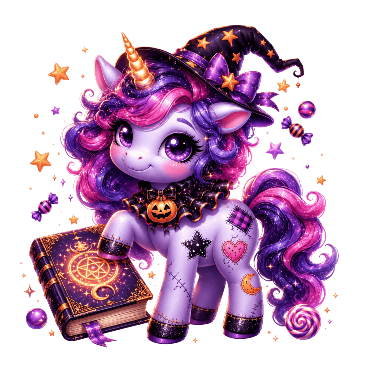 Bügelbild Süßes Halloween Einhorn #9
