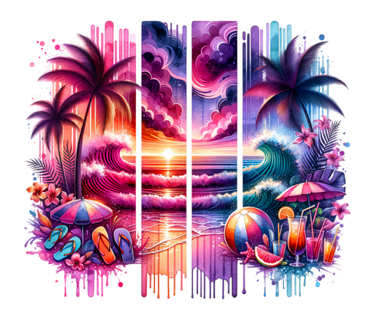 Bügelbild Streifen Motivwelt "Summer Vibes"