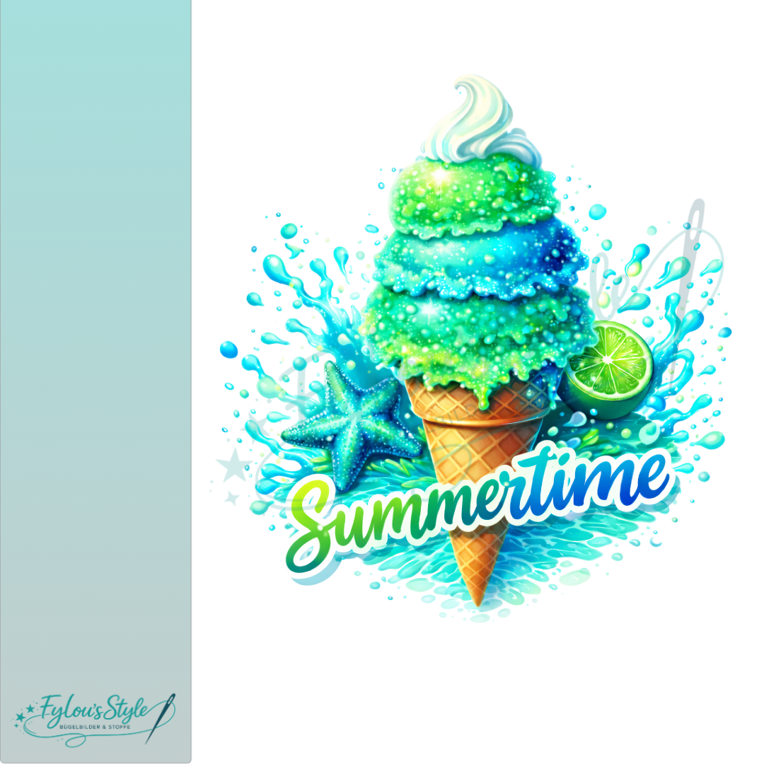 Bügelbild Summertime Eis