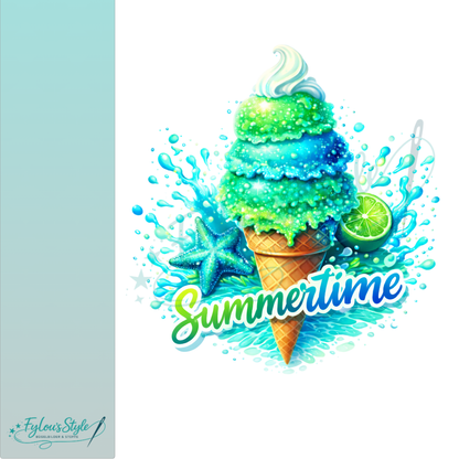 Bügelbild Summertime Eis