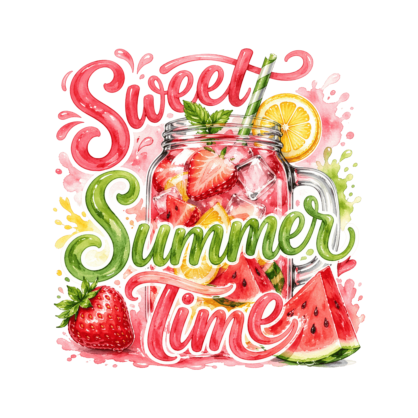 Bügelbild  Sweet Summer Time Fruits