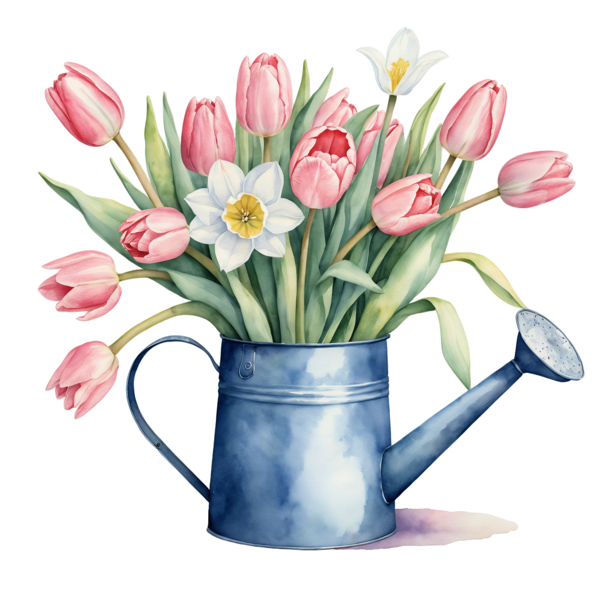 Bügelbild Tulpen in Gießkanne #1 Fylou's Style
