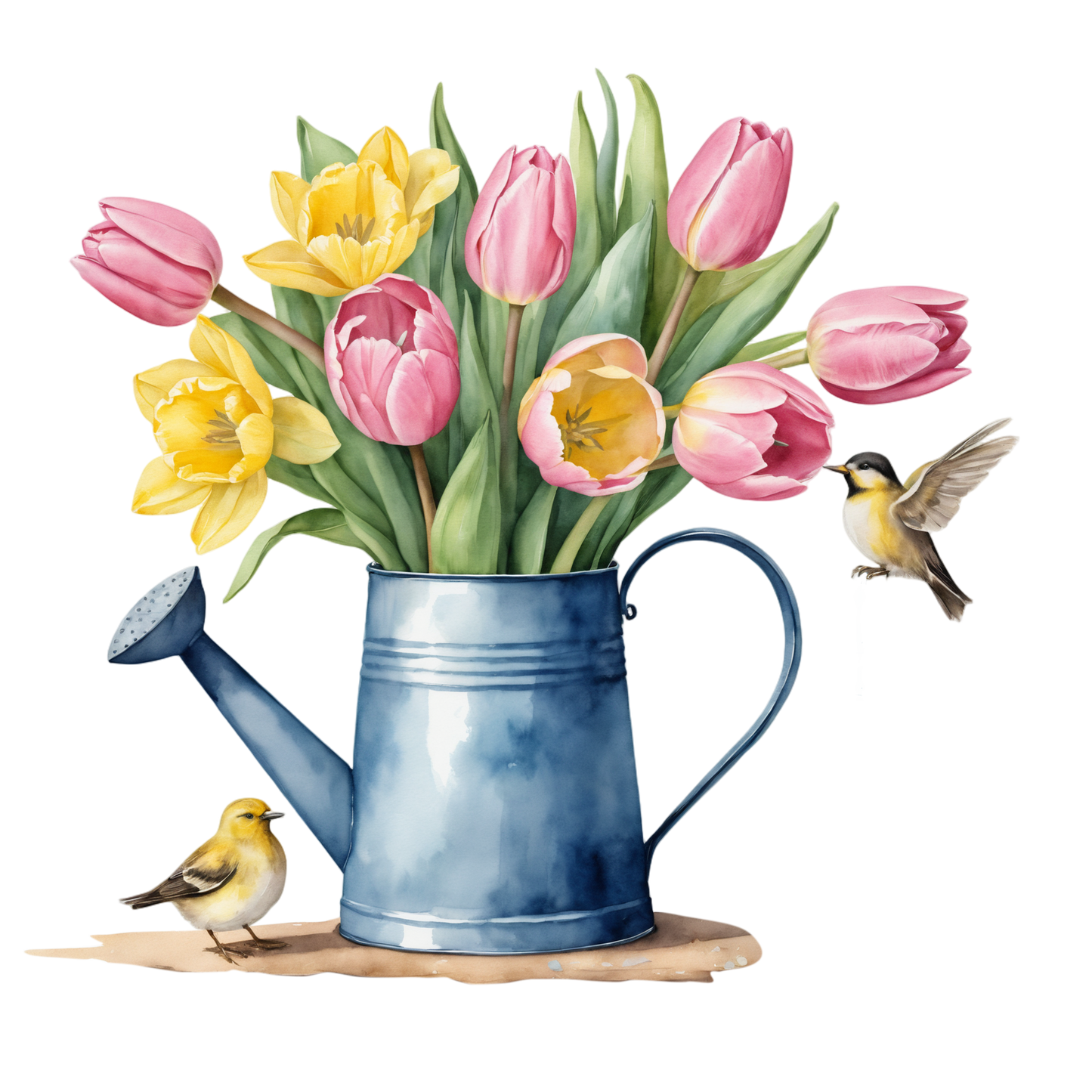 Bügelbild Tulpen in Gießkanne #2 Fylou's Style