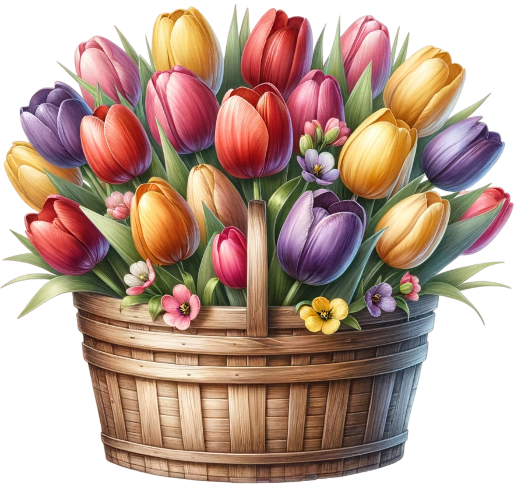 Bügelbild Tulpenkorb Fylou's Style