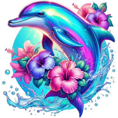 Bügelbild Unterwasserwelt Delfin