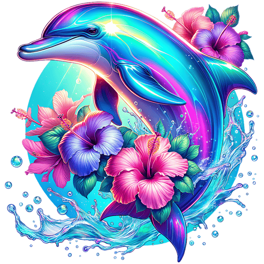 Bügelbild Unterwasserwelt Delfin