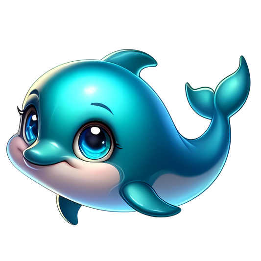 Bügelbild Unterwasserwelt Delfin #2 Fylou's Style