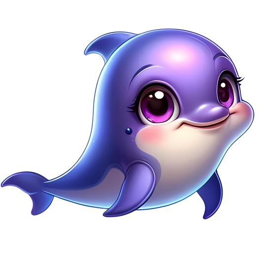 Bügelbild Unterwasserwelt Delfin #3 Fylou's Style