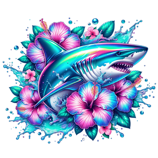 Bügelbild Unterwasserwelt Hai