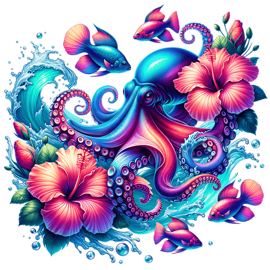 Bügelbild Unterwasserwelt Octopus